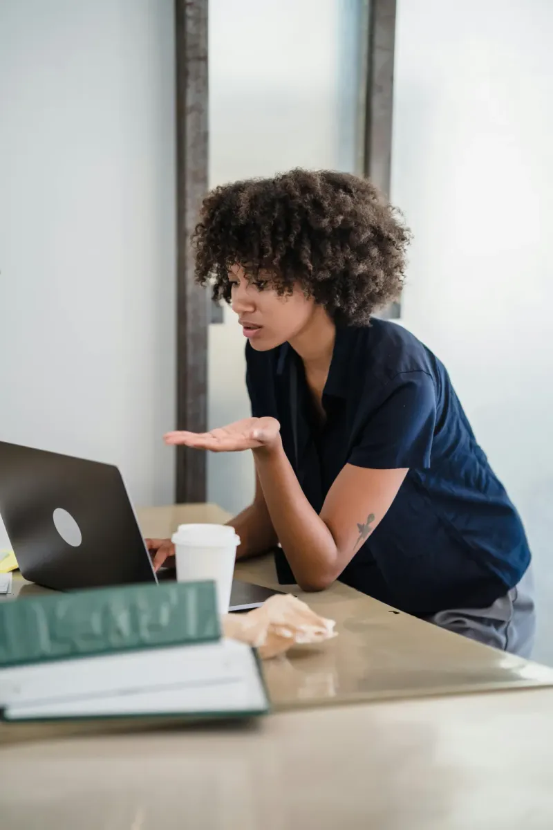 Psychologist conducting virtual consultation